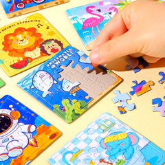 Educational Animal Cartoon Puzzle Toys - Colorful Square Puzzles for Kids