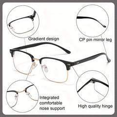 Men's Anti Light Business Glasses with Case