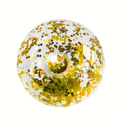 1pc Inflatable Sequin Beach Ball - Vibrant Multicolor Water & Sand Ball