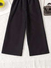 Girls Colorblock Bow Front Ruffle Trim Jumpsuit Romper