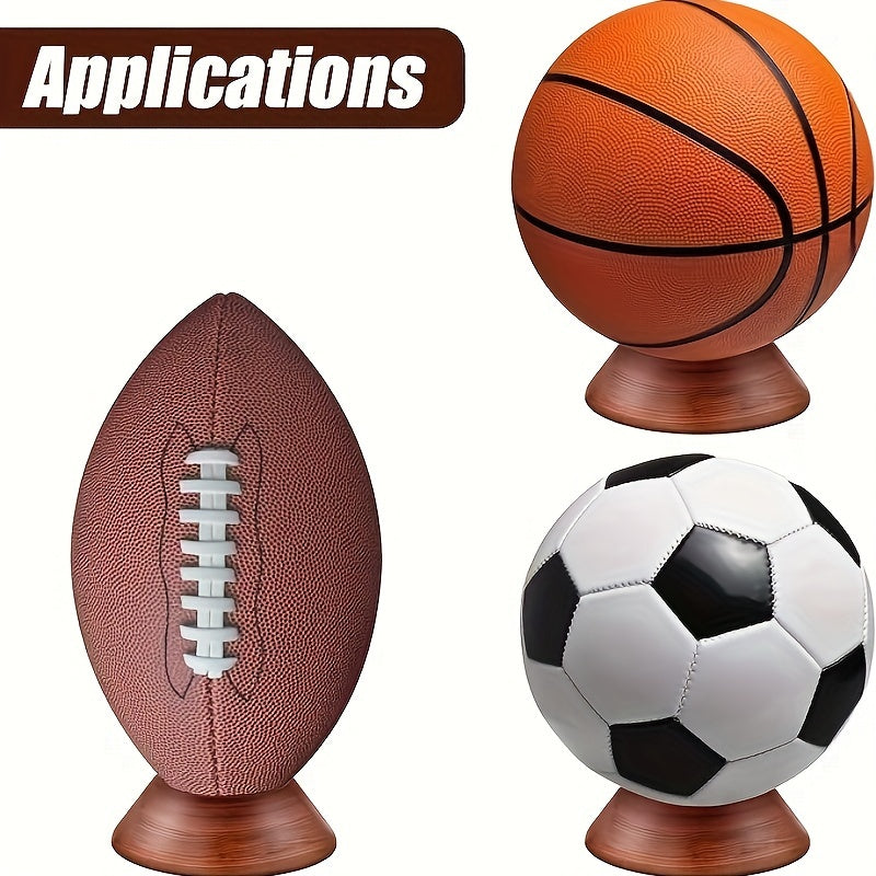 4pcs Wooden Ball Stand Display Holder For Various Sports
