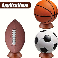 4pcs Wooden Ball Stand Display Holder For Various Sports