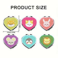 Heart Shape Mirror Diamond Painting Craft Kit