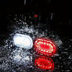 USB Rechargeable Waterproof Bike Light Set