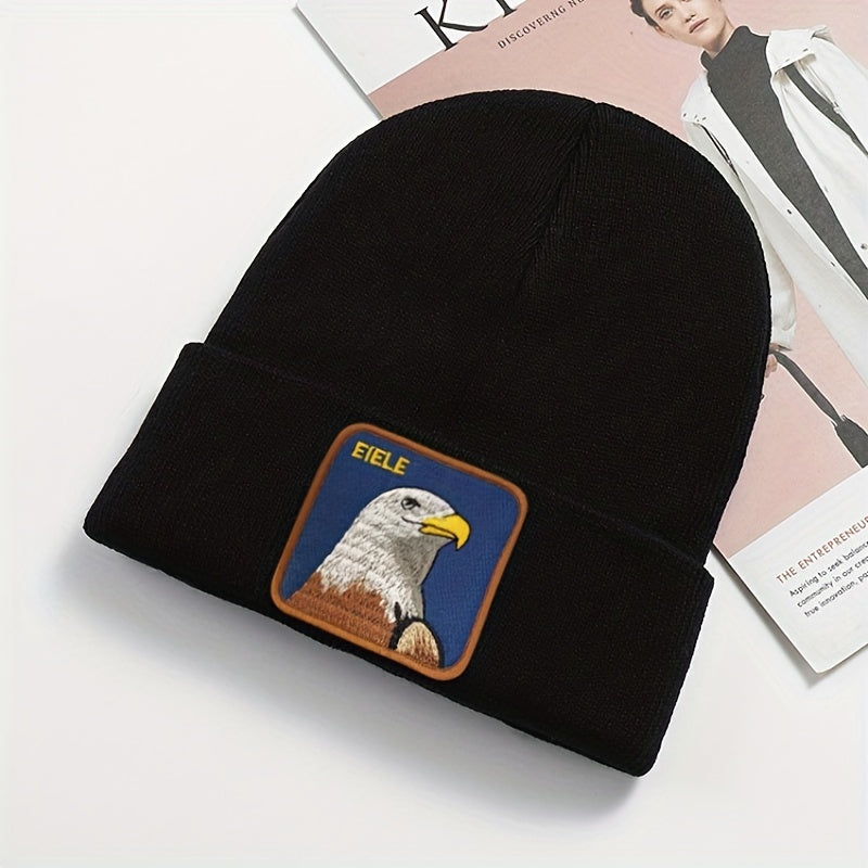 Eagle Patch Beanie Knit Hat Hip Hop Windproof Warm Skull Cap