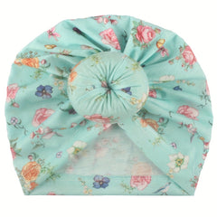 Printed Bun Head Baby Headscarf And Hat 0-3 Years Old Baby Supplies