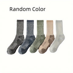 3-pack Men's Warm Crew Socks for Winter Outdoor Activities