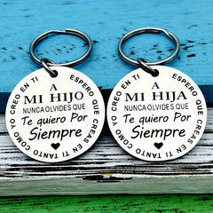 Spanish Keychains For Son Daughter Inspirational Gift From Parents