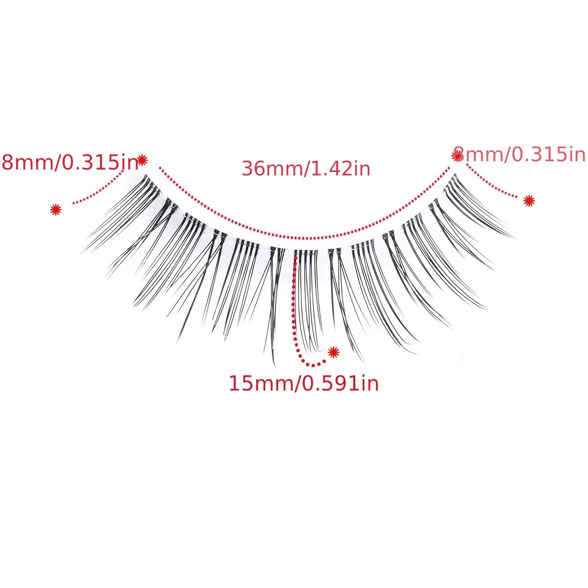 Natural Fluffy False Eyelashes Voluminous Wispy Lashes Extension Tool