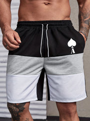 Spade A Print Men's Drawstring Shorts