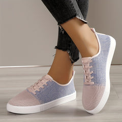 Women's Ombre Knit Skate Shoes Flat Sneakers