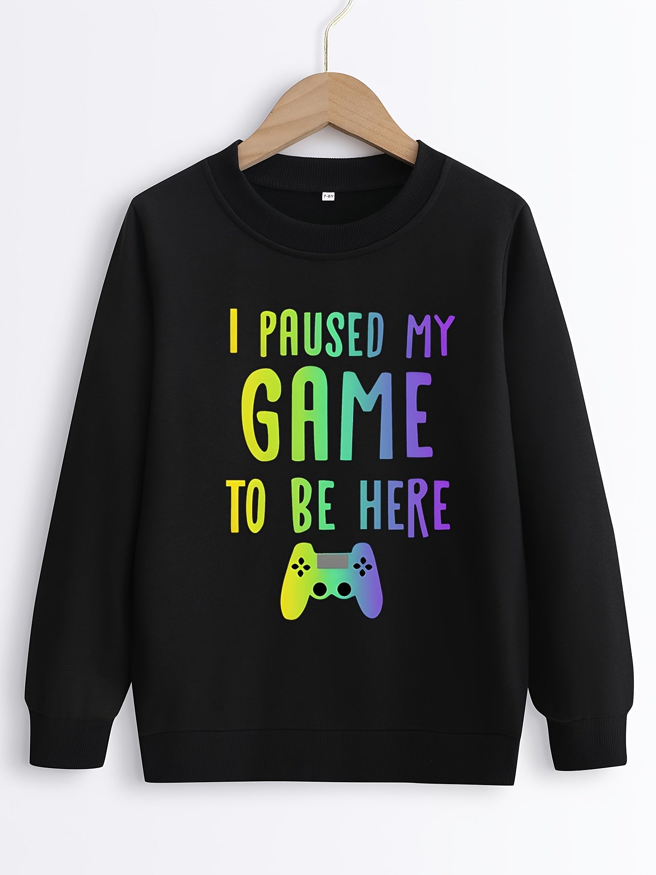 Boys Casual Sweatshirt Long Sleeve Crew Neck Tops