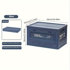 1pc Garden Camping Car Trunk Plastic Storage Box Foldable Storage Box