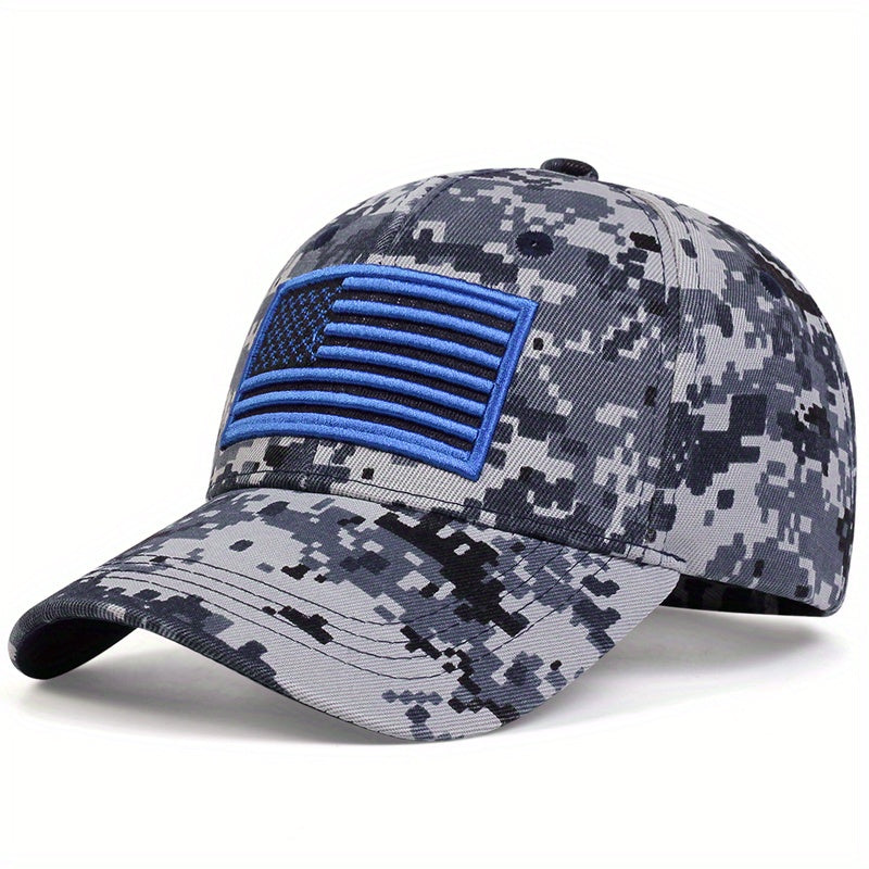 Men's Camo American Flag Baseball Cap