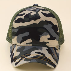 Mens Camo Mesh Baseball Cap