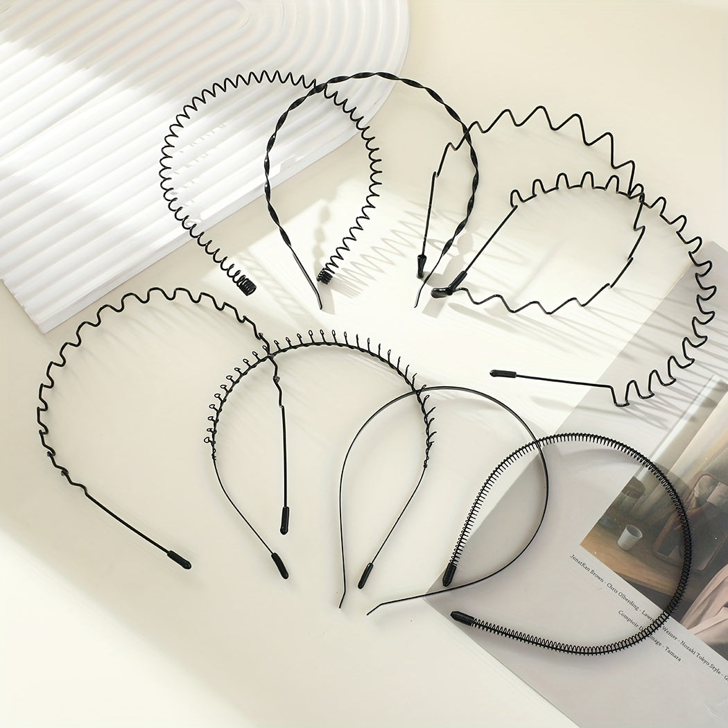 8pcs Men's Hair Hoop Headband Invisible Sports Tide