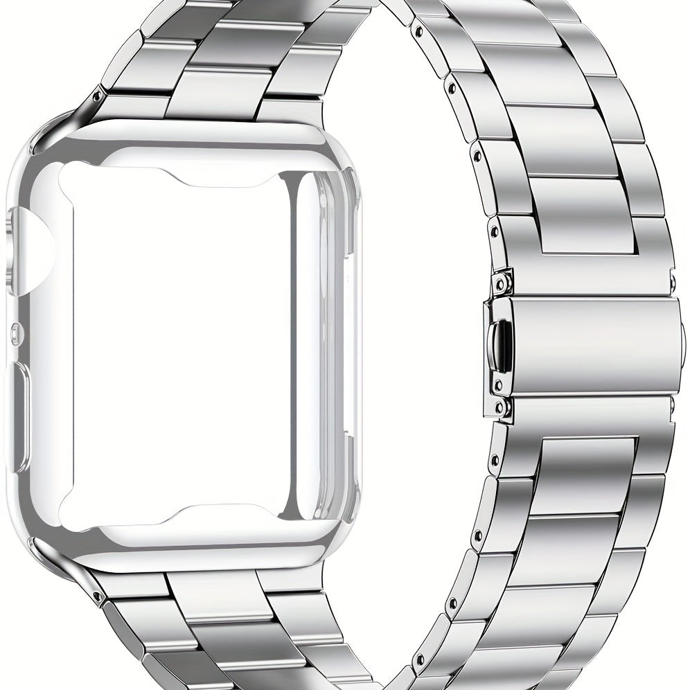 2pcs TPU Soft Case Stainless Steel Strap for Ultra Smartwatches