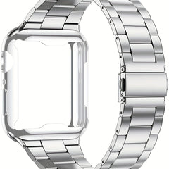2pcs TPU Soft Case Stainless Steel Strap for Ultra Smartwatches
