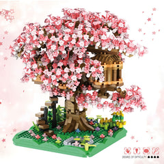 2100 Parts Sakura Tree House Building Blocks Set - Interactive Toys for Kids