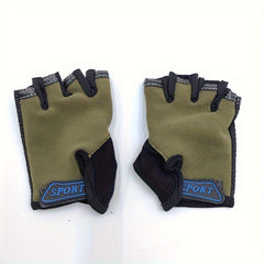 Kids' Half Finger Sports Gloves for Ages 5-12