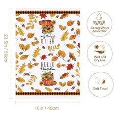 Fall Series Hand Towel Thanksgiving Pumpkin Turkey Kitchen Decor