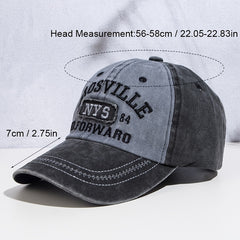 Summer Sunscreen Baseball Cap Personality Letter Embroidery Distressed