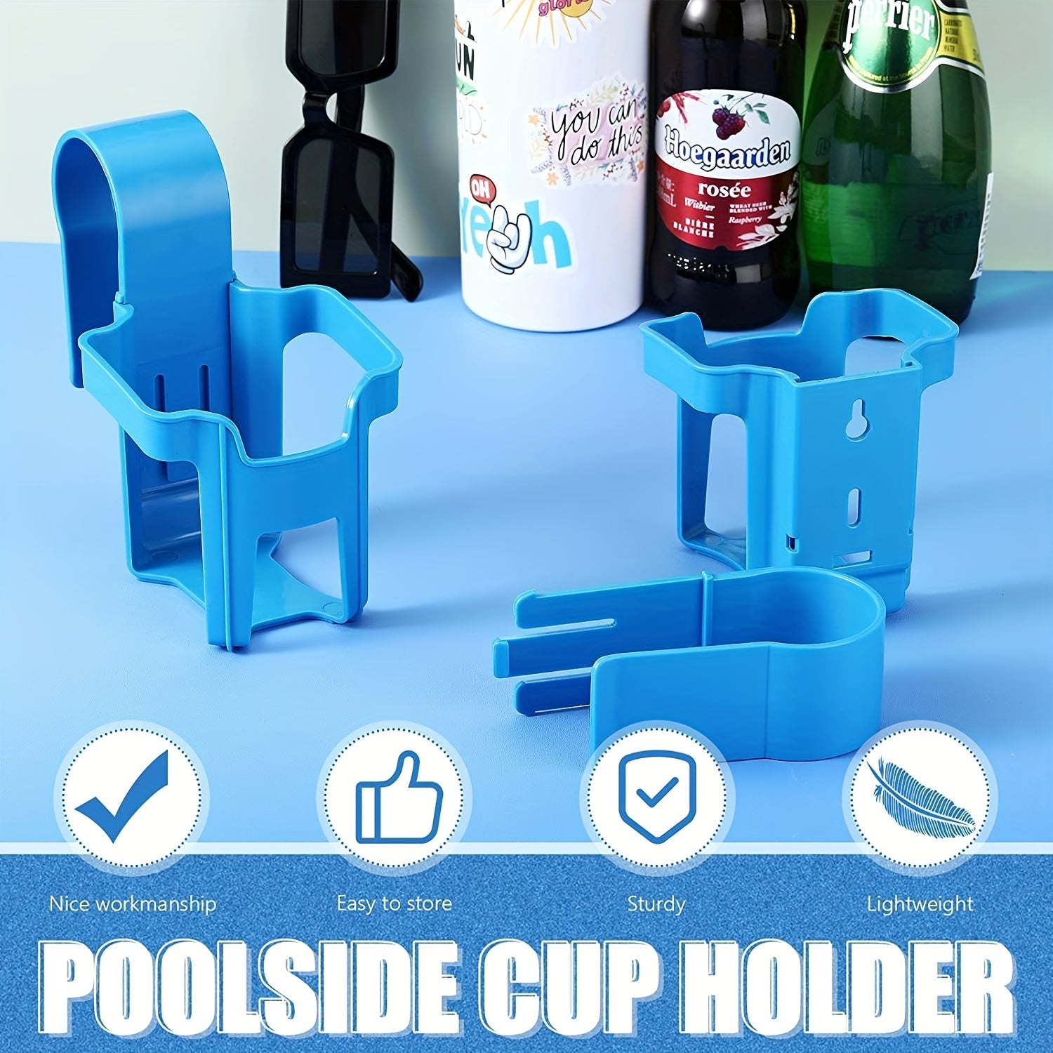 2pcs Above Ground Pool Cup Holder Fits 5.08cm Round Bar