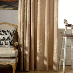 1pc Tree Embroidery Curtain for Home Decor
