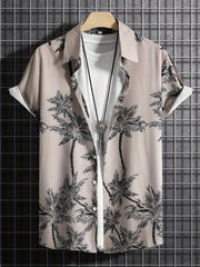 Palm Tree Pattern Hawaiian Shirt Men's Summer Vacation Resort
