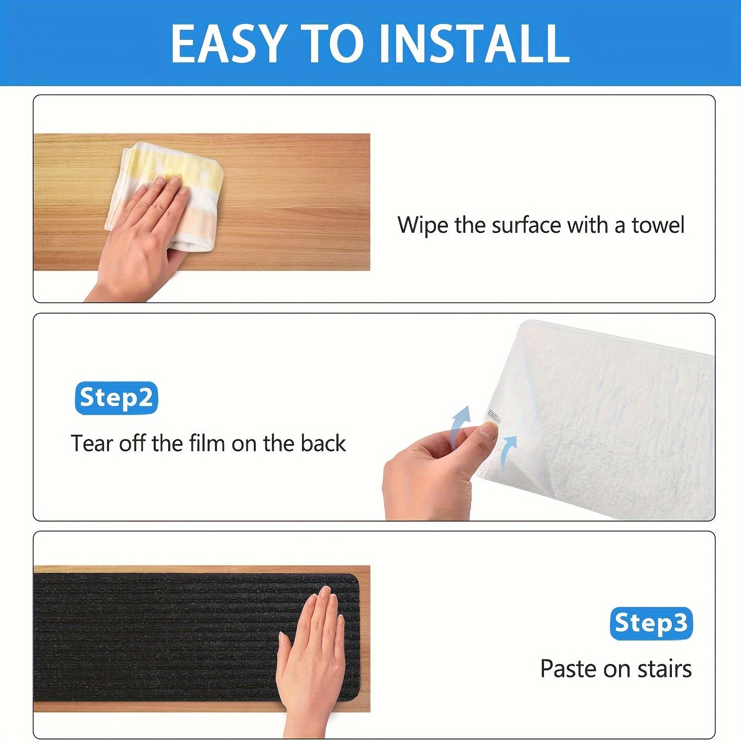 15pcs Non Slip Carpet Stair Treads for Wooden Steps