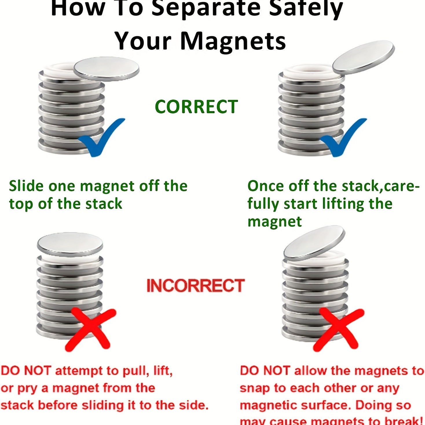 10pcs Neodymium Magnets for Crafts Science Projects Office Use