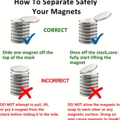 10pcs Neodymium Magnets for Crafts Science Projects Office Use