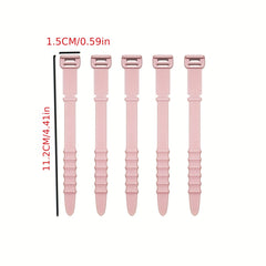 10pcs Silicone Zip Ties Fishbone Shape Cable Straps for Wire Management