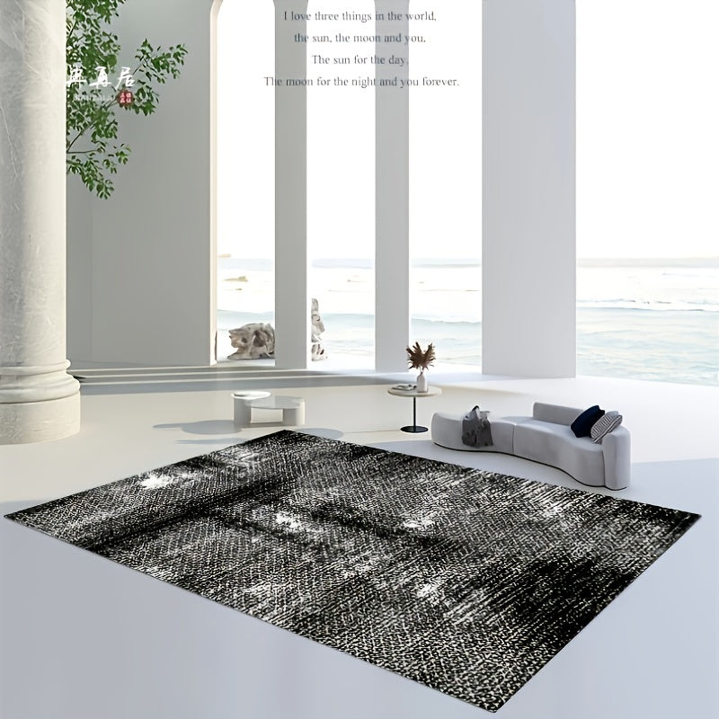 Ink Splashed Pattern Carpet Indoor Square Area Rug with Anti-Slip Bottom