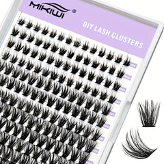 144pcs Cluster Lashes Mix 0.07mm D Curl DIY Kit