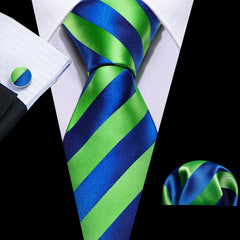 Barry Wang Wide Striped Tie Set for Evening Performances