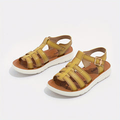 Women's Fisherman Sandals Open Toe Woven Flat Sandals Buckle Outdoor Casual