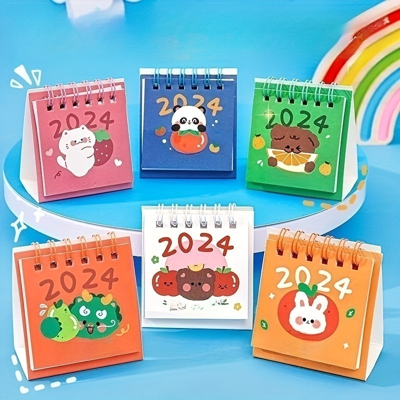 Mini Fruit Text Desk Calendar Punch Card Ornament Calendar