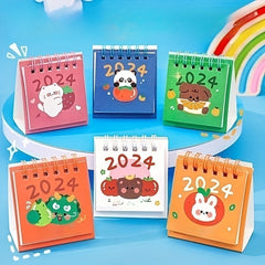 Mini Fruit Text Desk Calendar Punch Card Ornament Calendar
