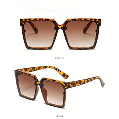 2pairs Large Frame Rimless Sunglasses for Couples