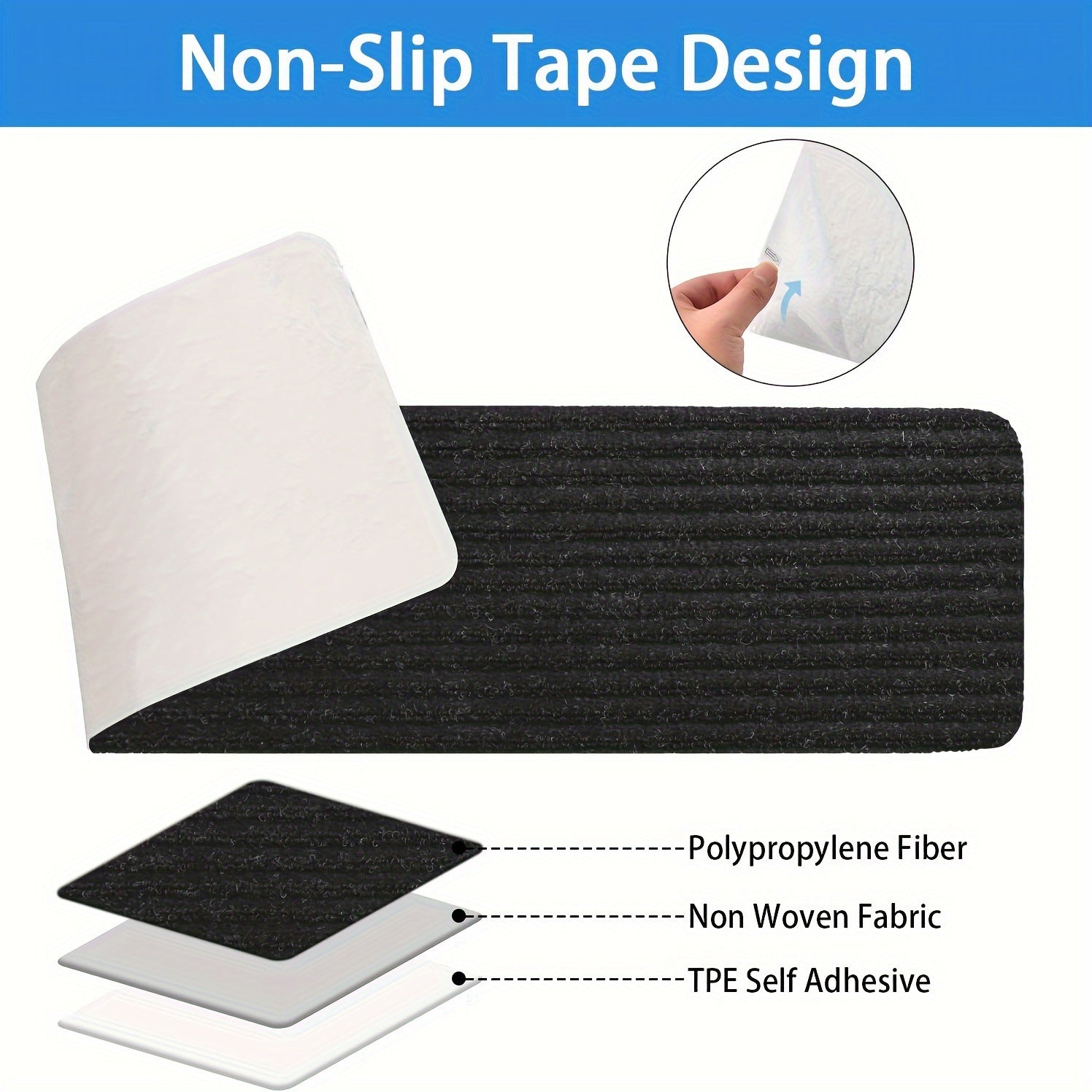 15pcs Non Slip Carpet Stair Treads for Wooden Steps