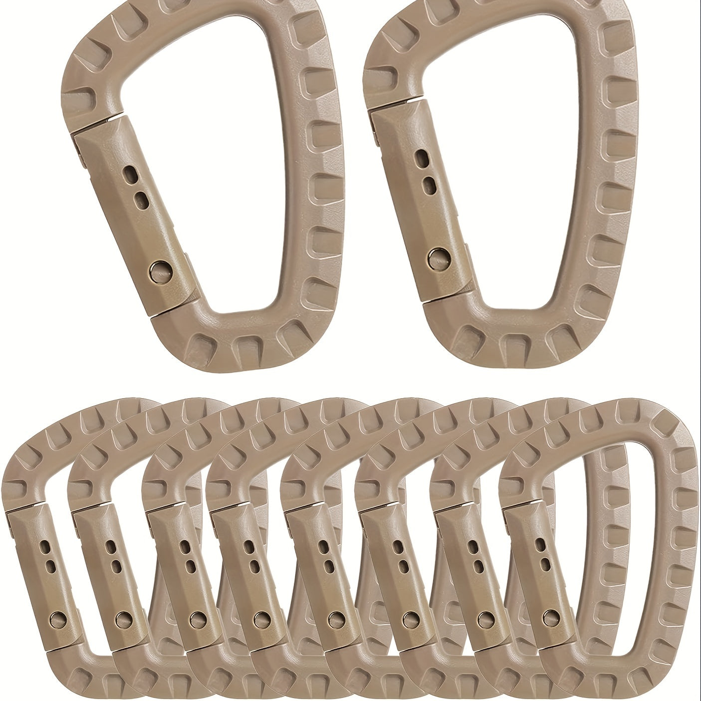 10pcs D Ring Spring Snap Ring Buckle Keychain for Outdoor Camping