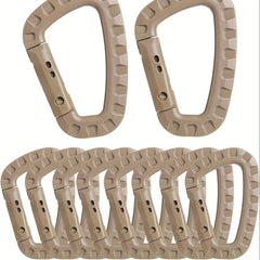 10pcs D Ring Spring Snap Ring Buckle Keychain for Outdoor Camping