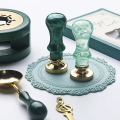 Vintage Fire Lacquer Wax Seal Stamp Set for Envelopes
