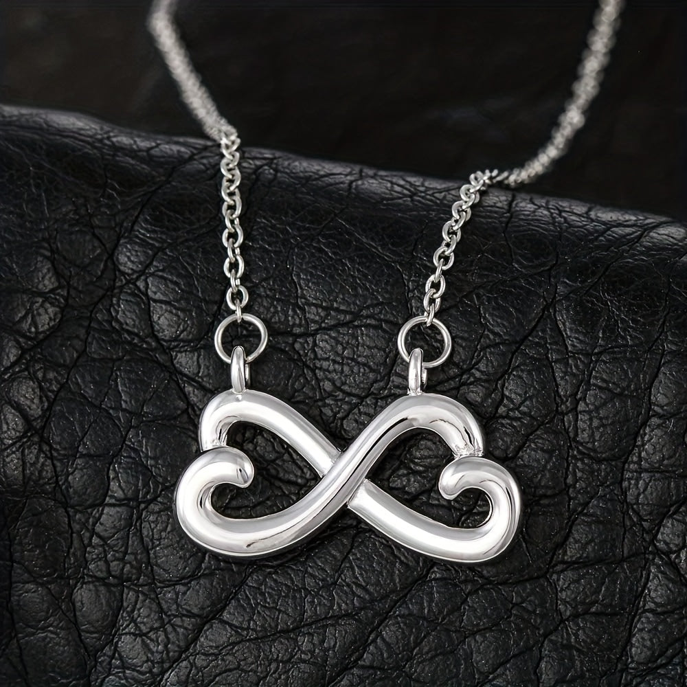 Stainless Steel Infinity Heart Copper Necklace Gift for Step Daughter