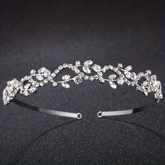 Rhinestone Crown Headband Baroque Bridal Wedding Hair Accessory