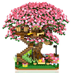 Cherry Bonsai Tree Building Set - Mini Blocks Sakura Tree House