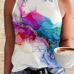 Tie Dye Marble Print Tank Top