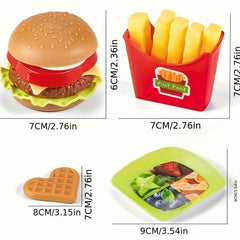 Kids Burger & Fries Educational Play Set