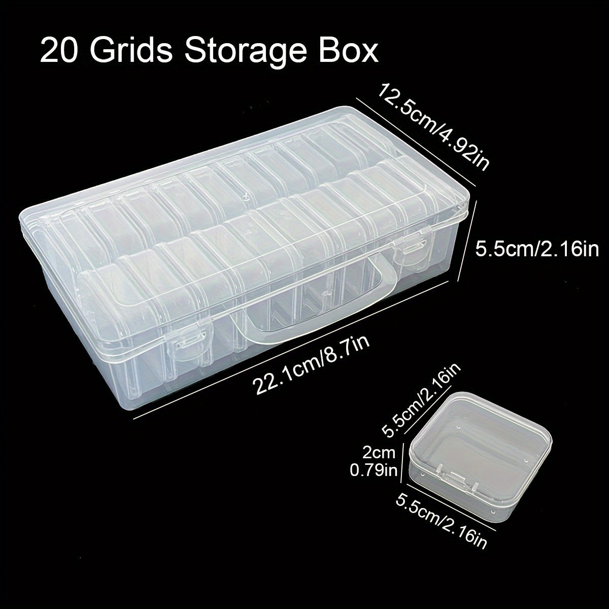 DIY Diamond Painting Embroidery Storage Box Clear Organizer Small Case